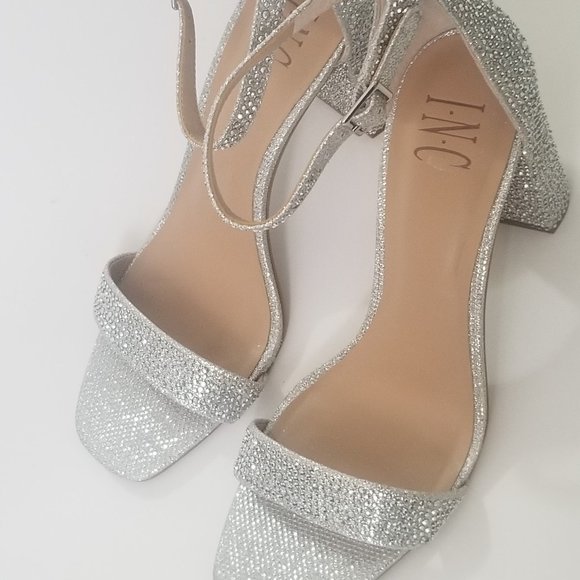 INC International Concept Lexini Two Piece Sparkle/ Glitter Sandals Size 9M - Picture 10 of 14